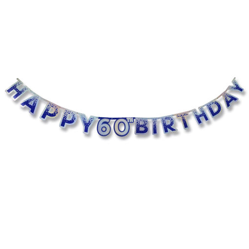 Picture of 60TH BLUE BIRTHDAY BANNER 2.2M